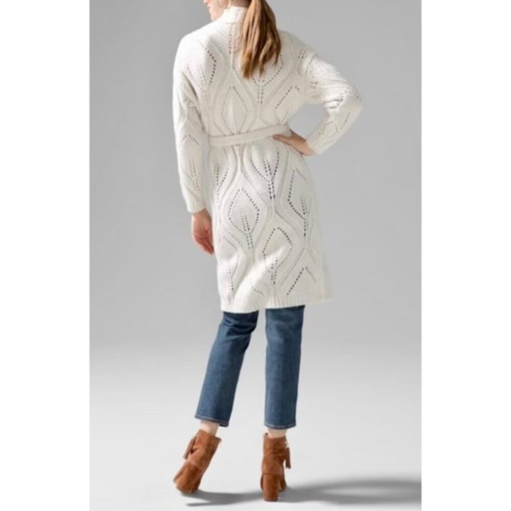 WHBM LS Cozy Stitch Cover-Up Ivory - NWT - Picture 3 of 10